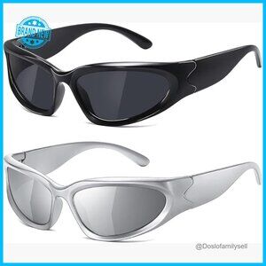 Y2K Wrap Around Sunglasses Retro Sport Polarized UV Protection Unisex